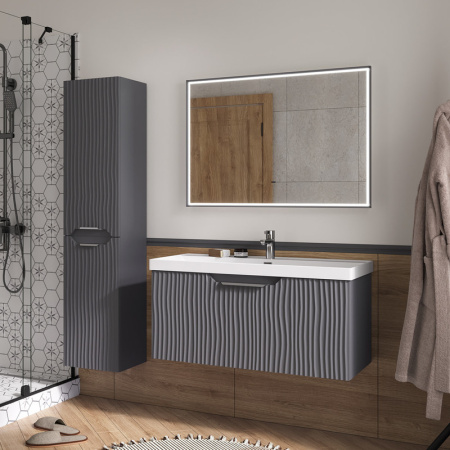 Тумба под раковину EQUIL Mirage 100 tpMIRAGE100.1Y-07 графит софт фото