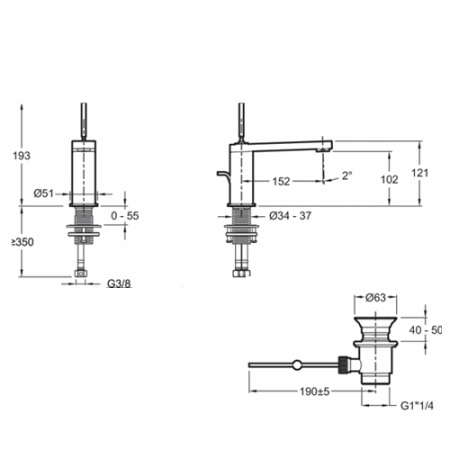 Смеситель для раковины Jacob Delafon Composed E73158-CP фото