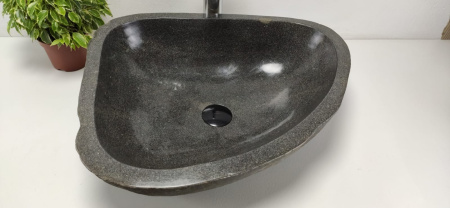 Накладная раковина из речного камня RS0820 (53*45*15) фото