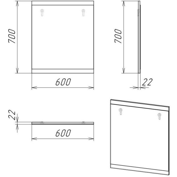 Зеркало Grossman Смарт 60 206005 графит фото