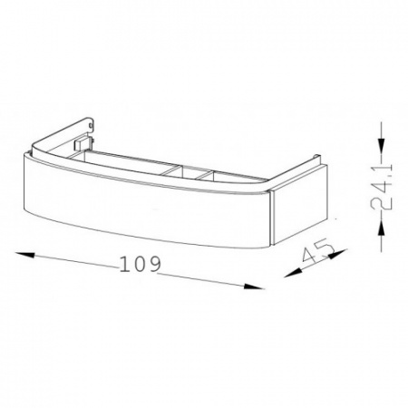 Тумба с раковиной Jacob Delafon Presquile EB1101-V13 109 см фото