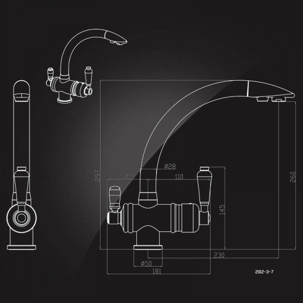 Смеситель для кухни кухни с фильтром для воды Elghansa Terrakotta 56A5840 фото