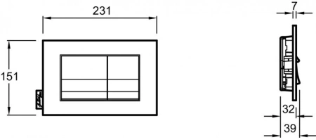 Клавиша смыва Jacob Delafon E20858-CP хром фото