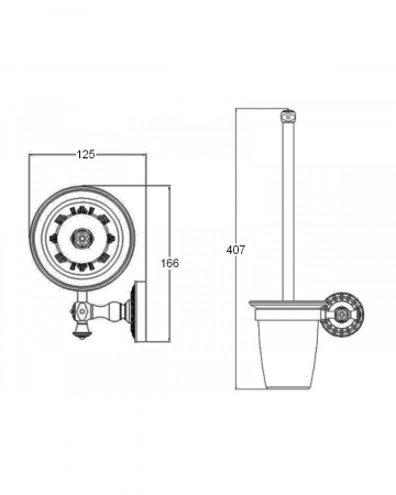 Ершик для туалета Bronze de Luxe Royal S25010 фото