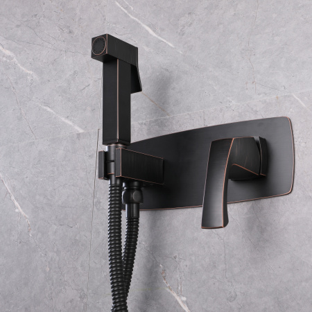 Гигиенический душ со смесителем Lemark Nubira LM6219ORB черная бронза фото