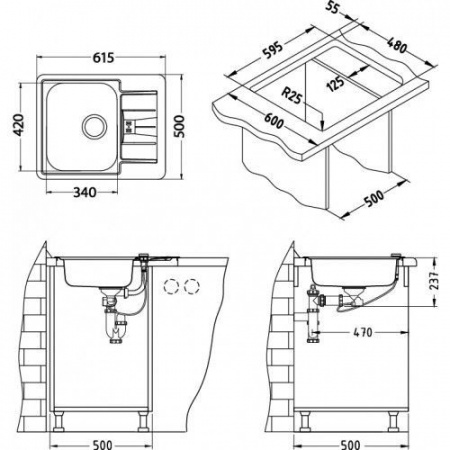 Мойка для кухни Alveus Monarch Line 60 Copper фото