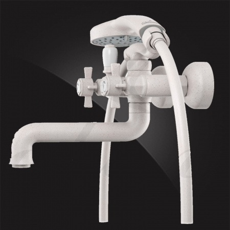 Смеситель для ванны с душем Elghansa Praktik 2312660-Stone White фото