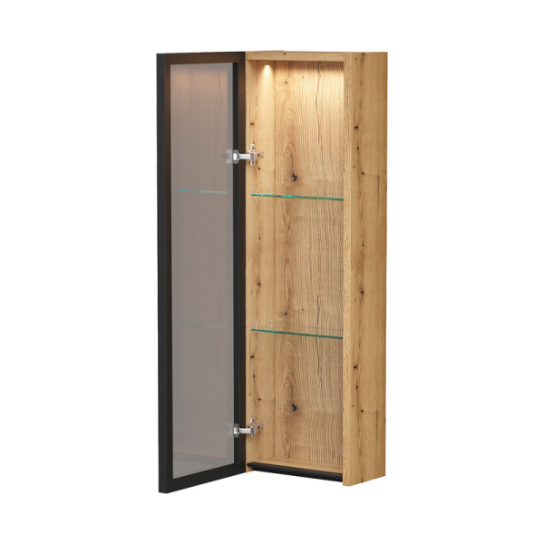 Шкаф подвесной со стеклом EQUIL Strong 25 sSTRONG25.1D.R/L-36 дуб эвок фото