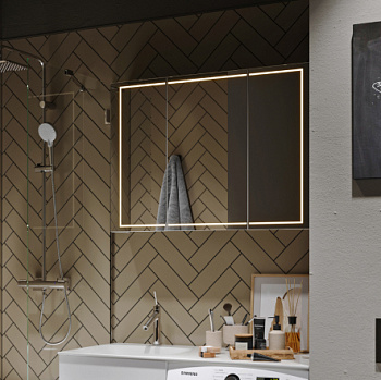 Зеркальный шкаф с подсветкой Aqwella Simplex SLX0412 120 см фото