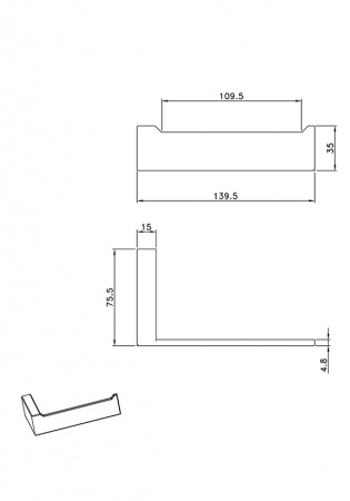 Держатель для туалетной бумаги AltroBagno Aperto 080906Cr фото