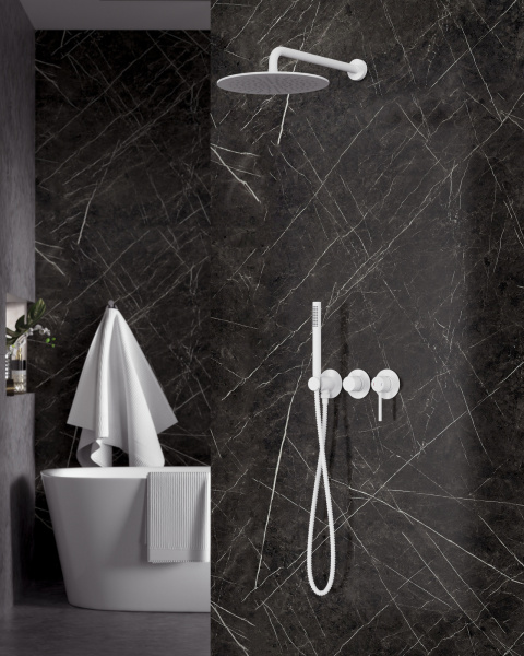 Душевая система скрытого монтажа Timo Saona SX-2349/16SM белая матовая фото