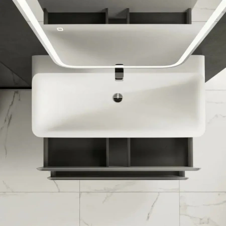 Тумба под раковину Aquame S4 AQM900410GM 100 см, серая фото