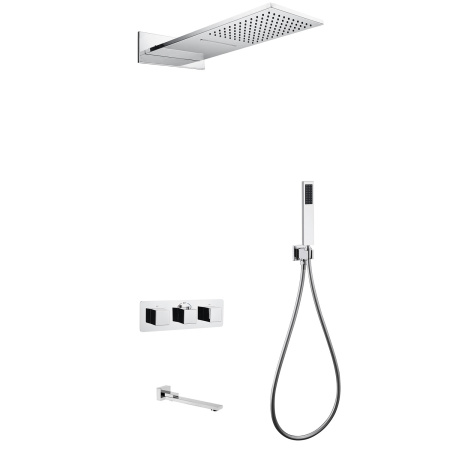 Душевая система скрытого монтажа с термостатом Abber Daheim AF8253 хром фото