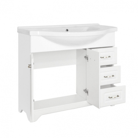 Тумба с раковиной Style Line Олеандр 2-100 белая фото