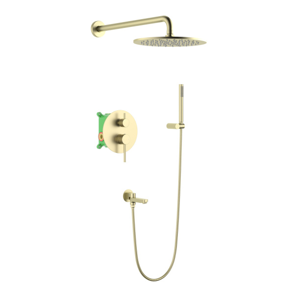 Душевая система скрытого монтажа Timo Saona SX-2379/17SM матовое золото фото