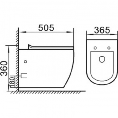 Унитаз подвесной Boheme Nero 961 фото