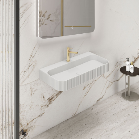 Раковина Vincea Solid Surface VWB-6SG75MW 75x46 белая матовая фото