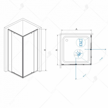 Душевой уголок RGW Passage PA-38 06083899-11 90x90 фото