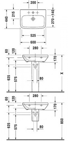 Подвесная раковина Duravit Durastyle 2319600000 60 см фото