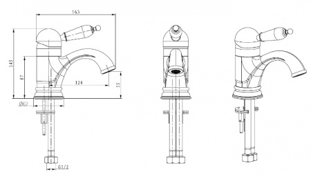 Смеситель для раковины Boheme Crystal 301-CRST фото