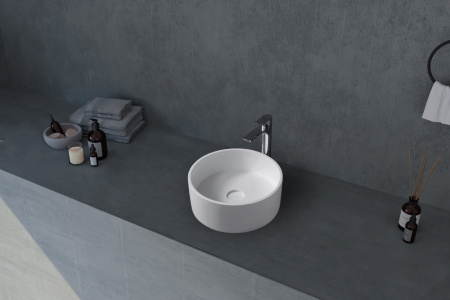 Накладная раковина Abber Stein AS2612 40x40 белая матовая фото