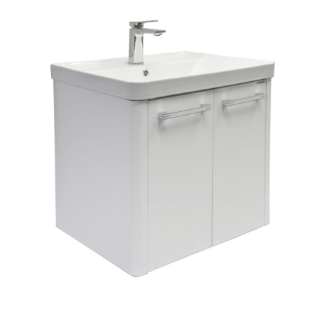 Тумба с раковиной Comforty Катунь 60ПД 00-00018663 белая матовая фото