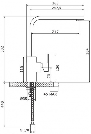 Смеситель для кухни Cezares Levico LEVICO-LLM-01-Cr фото