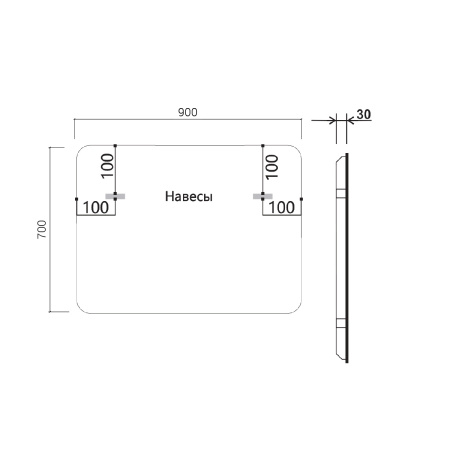 Зеркало сенсорным выключателем и диммером Vincea VLM-3VC900 90x70 фото