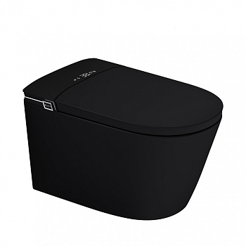 Электронный унитаз-биде импульсный Abber Bequem AC1121SMB черный матовый фото