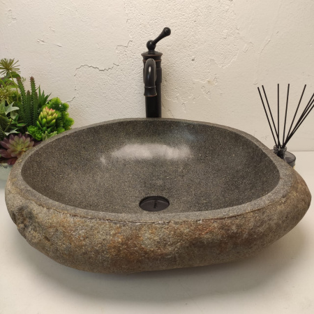 Накладная раковина из речного камня RS01234 (60*50*15) фото