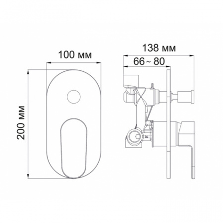 Смеситель для ванны и душа WasserKRAFT Donau 5361 фото
