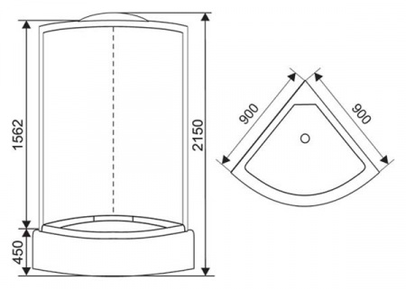 Душевая кабина Arcus AS-103G 90x90 фото