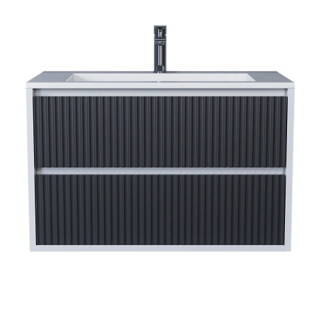 Тумба под раковину Uperwood Next 80 3930205155 белая/графит фото