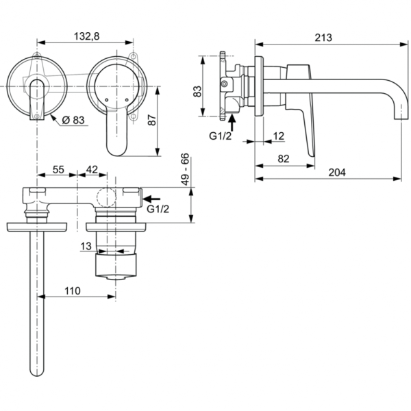 Смеситель для раковины Ideal Standard CONNECT BLUE A5933AA фото