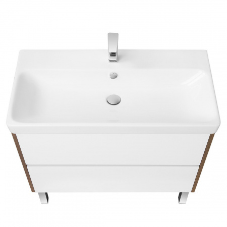 Тумба под раковину Акватон Сканди 90 1A251901SDZ90 белый/дуб рустикальный фото