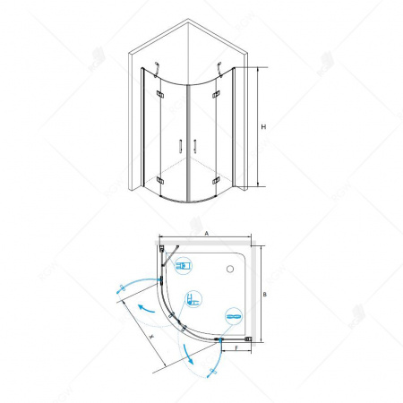 Душевой уголок RGW Leipzig LE-55 06125599-11 90x90 фото