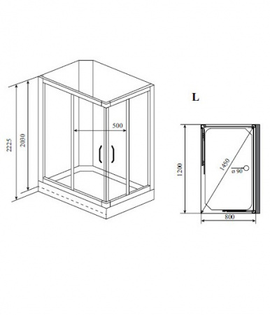 Душевая кабина Timo Premium Ilma 102 120x80 L фото