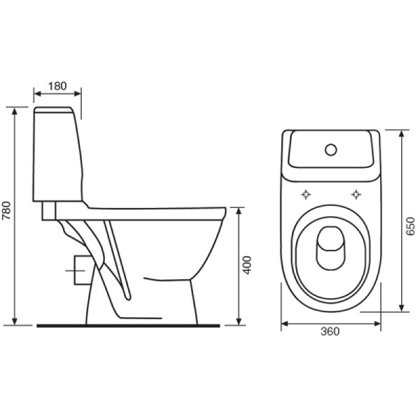 Унитаз-компакт напольный Rosa Премьер 411465 с сиденьем фото