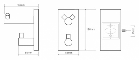 Крючок для ванной двойной Bemeta Beta 132405222 фото