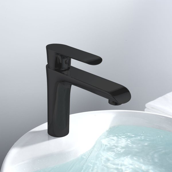 Смеситель для раковины Vincea Esse VBF-1E1MB черный матовый фото