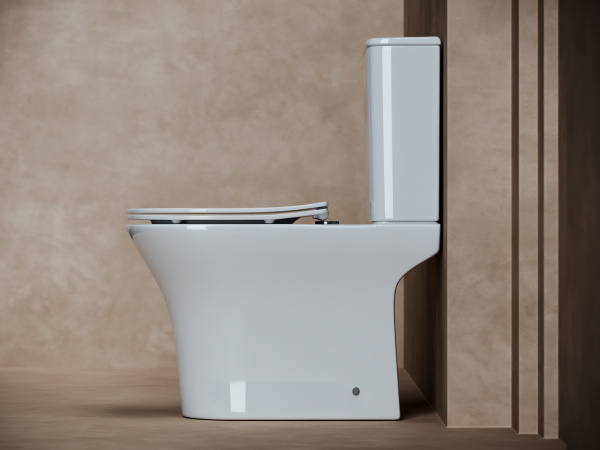 Унитаз компакт безободковый Ceramica Nova Fortuna CN9001-B с сиденьем микролифт фото