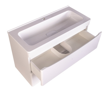 Тумба под раковину Style Line Бергамо мини 90 СС-00002364 белая фото