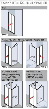 Душевая дверь Kermi Atea AT PTD 08018VAK 80x185 фото