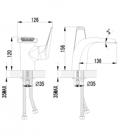 Смеситель для раковины Lemark Poseidon LM4246C фото