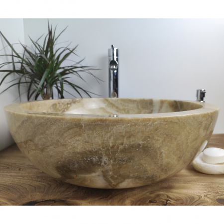 Накладная раковина из оникса Indo Bowl Sunset Big BO-00003 фото