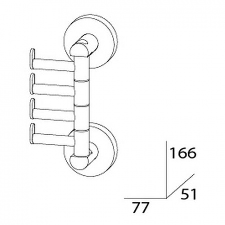 Крючок для ванной поворотный четверной Artwelle Harmonia HAR 011 фото