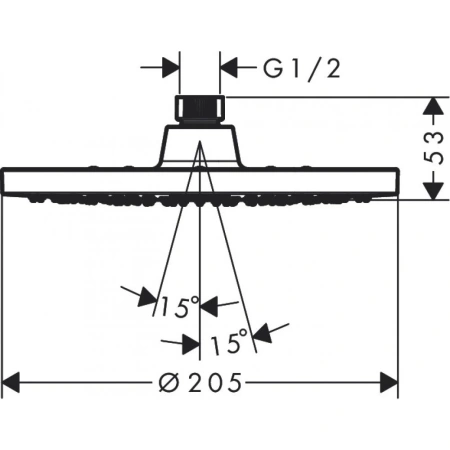 Верхний душ Hansgrohe 200 1j Vernis Blend 26271000 хром фото