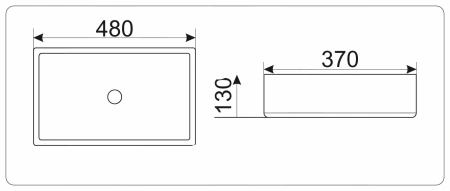 Накладная раковина GID 9103 48х37 фото