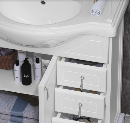 Мебель для ванной Opadiris Клио 85 белая матовая фото