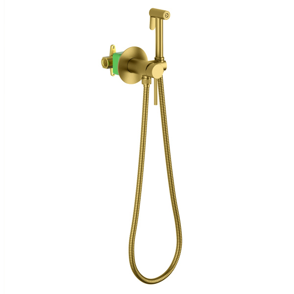 Гигиенический душ со смесителем Timo Saona 2338/20SM Золото шлифованное фото